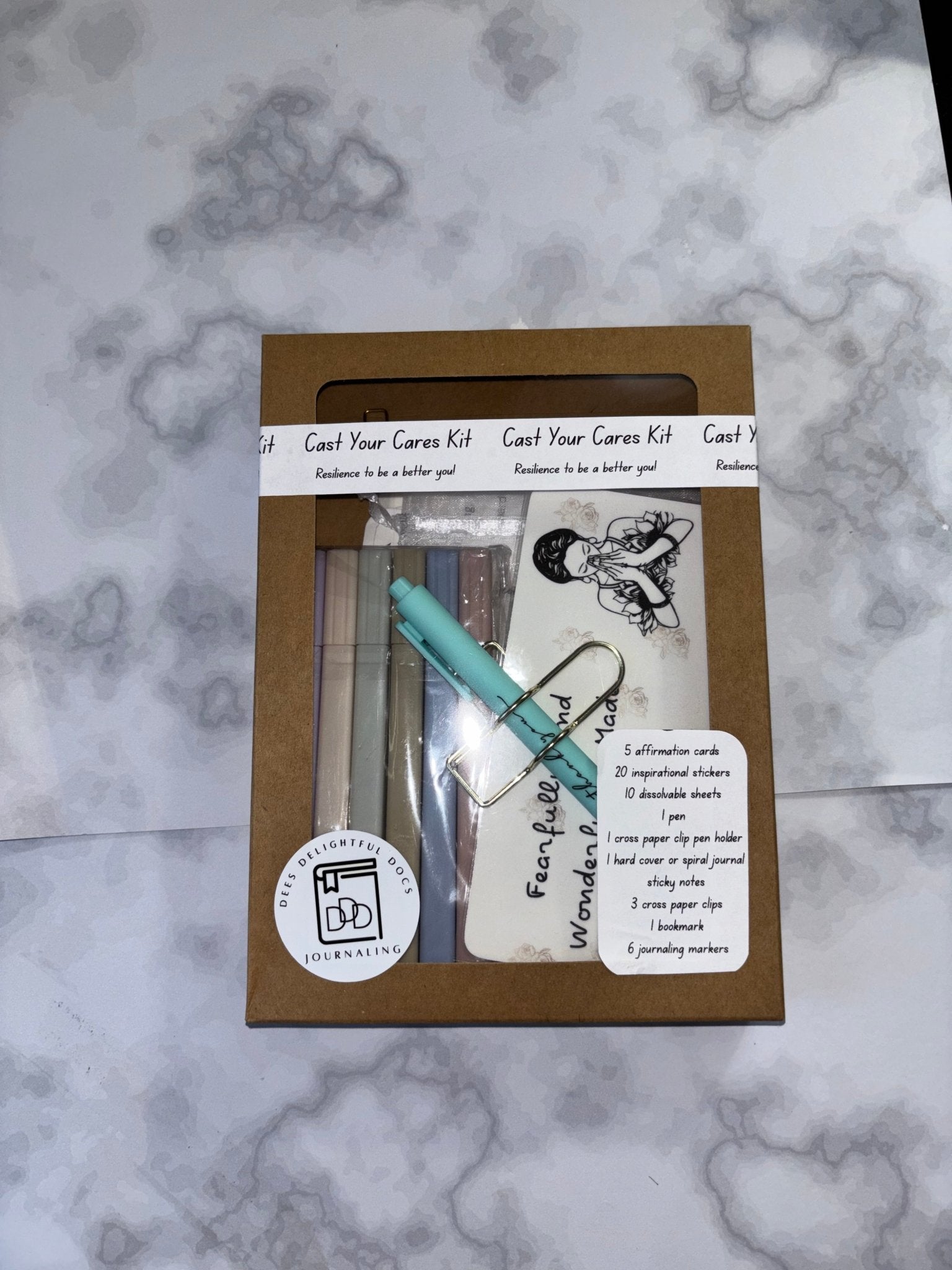 Now Availabal Cast Your Cares Hard Cover Journaling Kit - DDDJournaling