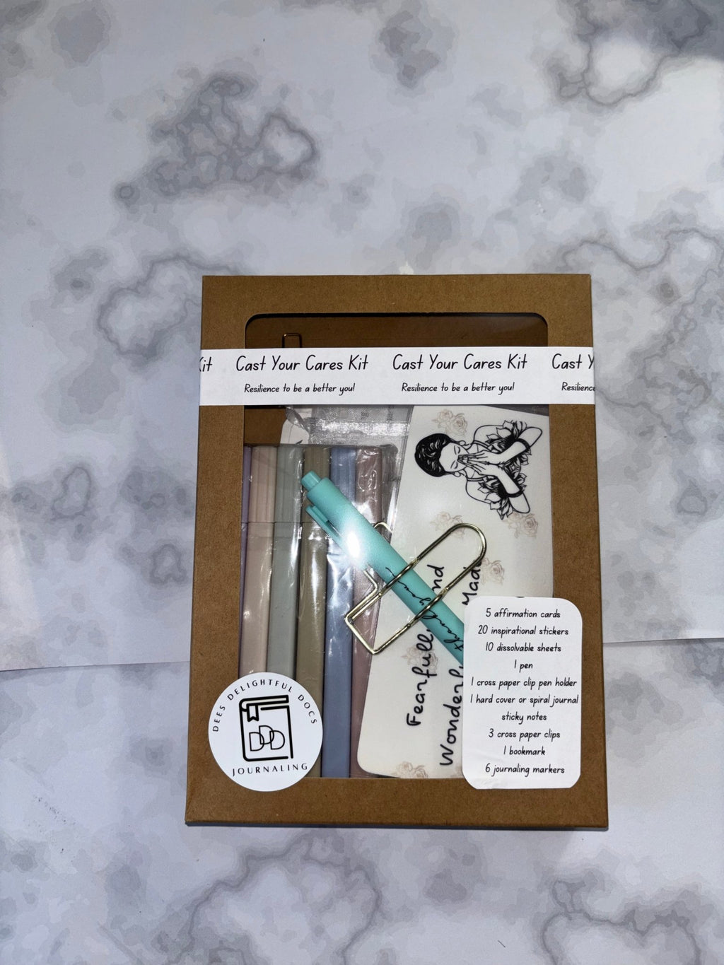 Now Availabal Cast Your Cares Hard Cover Journaling Kit - DDDJournaling