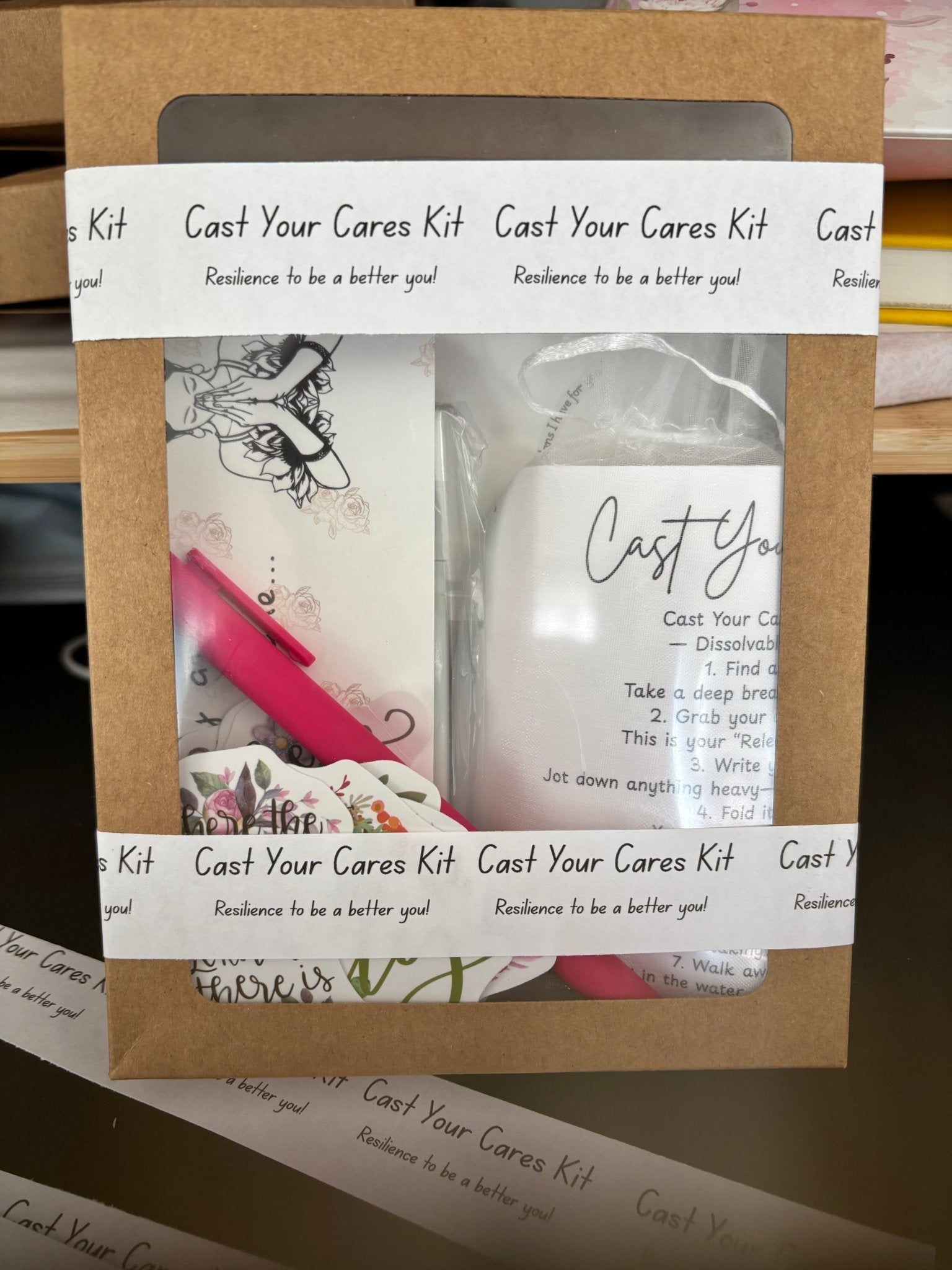 Pink Prayer Journal With Cast Your Cares Kit - DDDJournaling